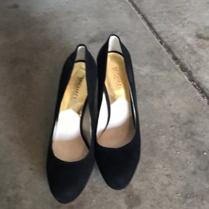 NWOT!!! Black suede Michael Kors heels
